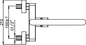 Nova Ev Lento Wall Kitchen Faucet